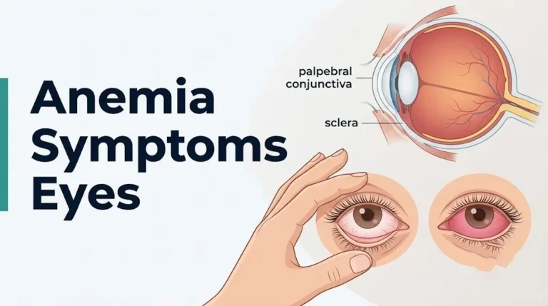 Anemia symptoms in the eyes