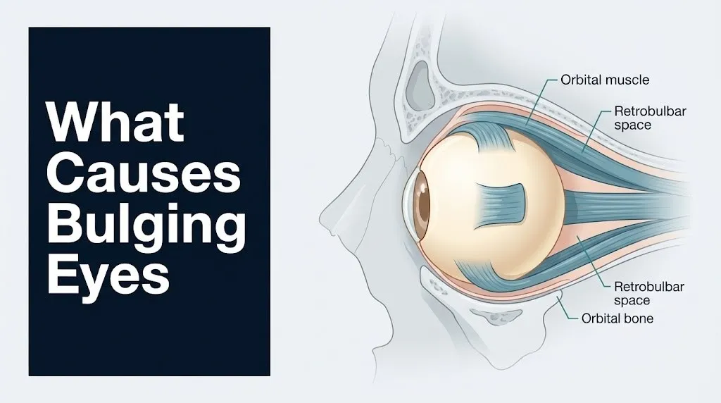 Bulging eyes,