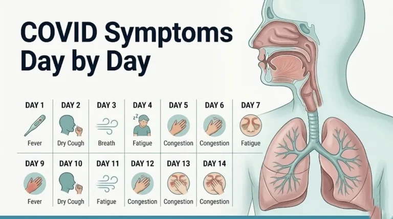 COVID symptoms day by day