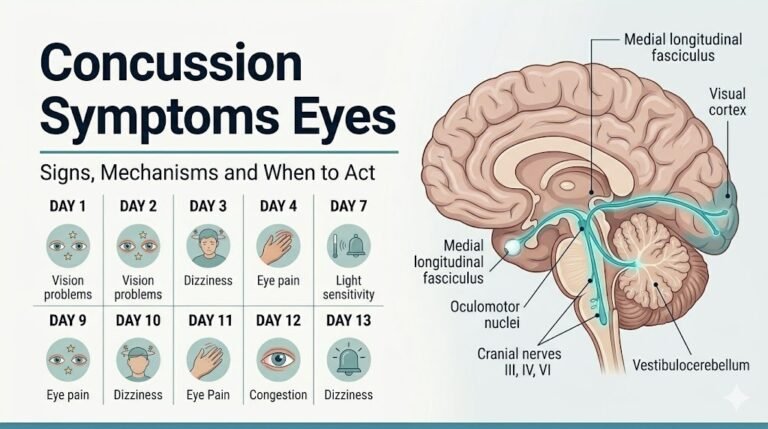 Concussion symptoms eyes