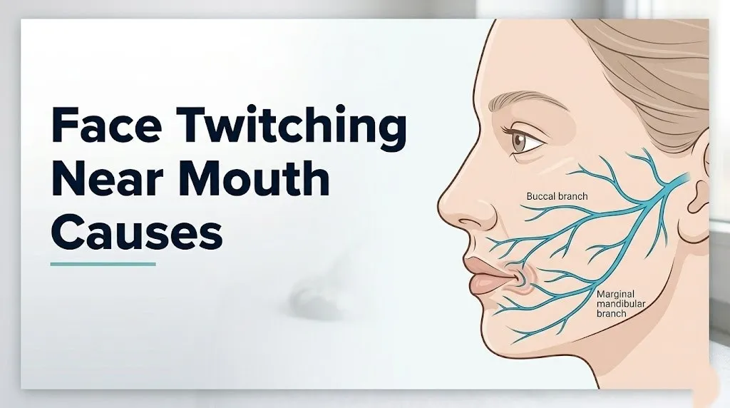 Face twitching near the mouth