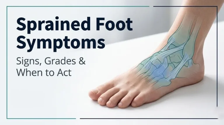 Sprained foot symptoms