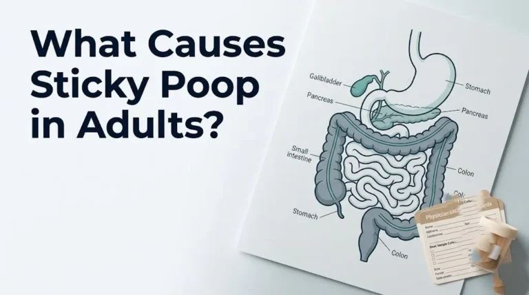 Sticky poop in adults