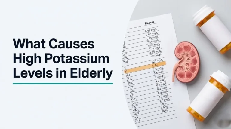 What causes high potassium levels in elderly