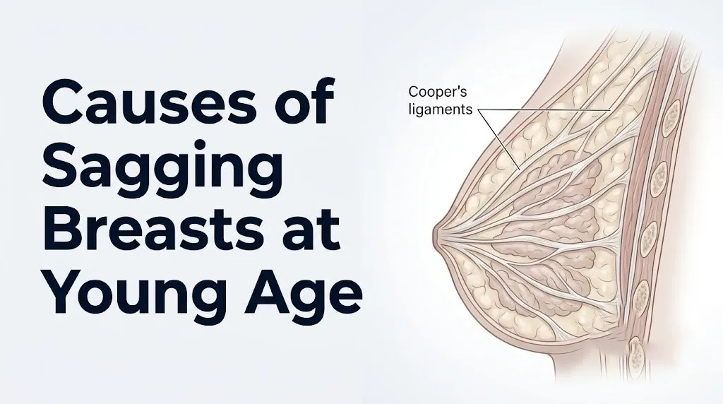 causes of sagging breasts