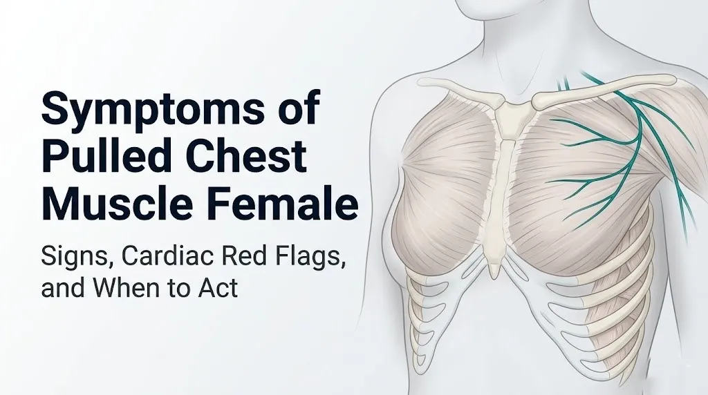 symptoms of a pulled chest muscle in women