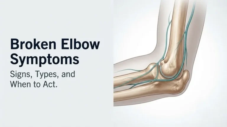 Broken elbow symptoms