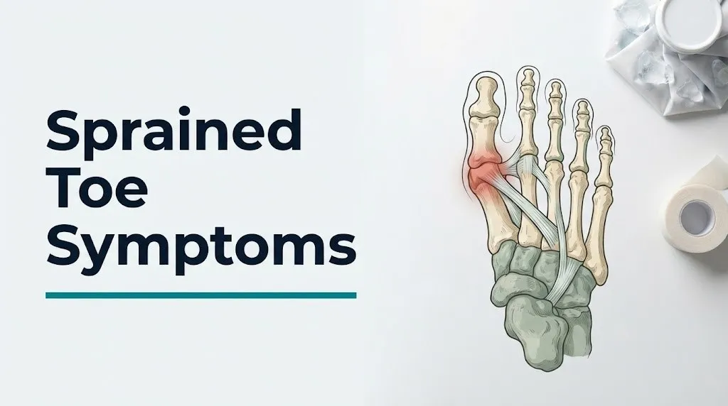Sprained toe symptoms