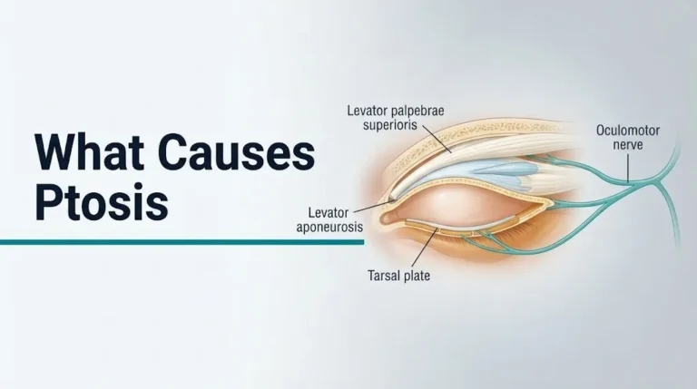 What causes ptosis