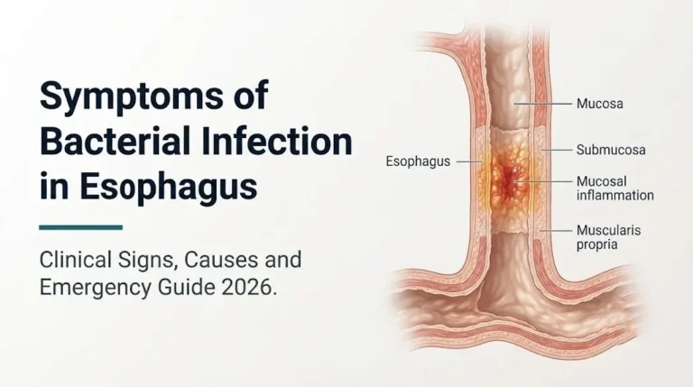 symptoms of bacterial infection in the esophagus