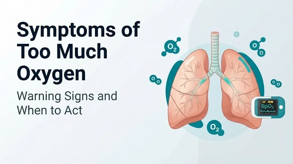 symptoms of getting too much oxygen