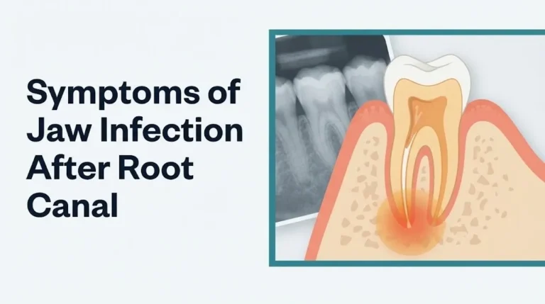 symptoms of jaw infection after root canal