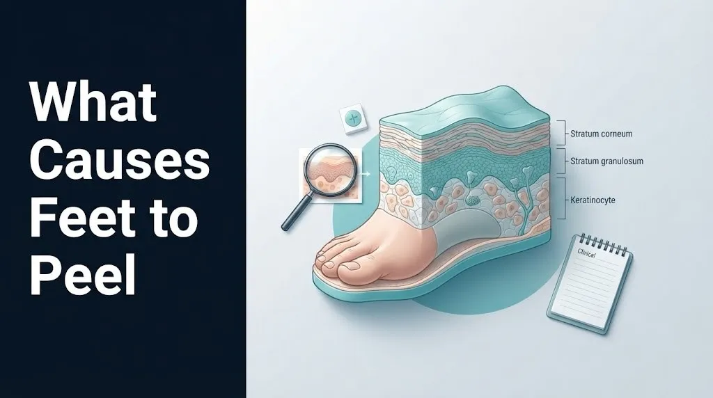 What causes feet to peel